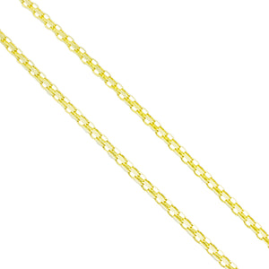 2mm Wide Bismarck Link 16" Chain in 14K Yellow Gold - 3 Grams