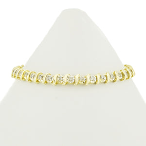 1.00ctw Round Diamond 7" Tennis Bracelet in 14K Yellow Gold