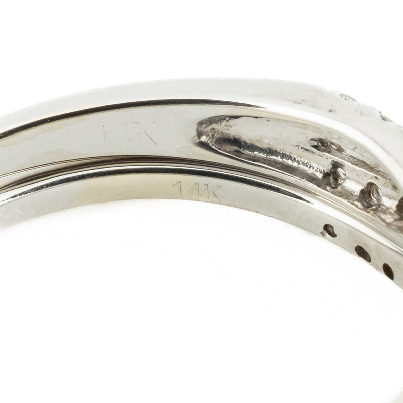 0.50ctw Round Diamond and Accented Bridal Wedding Set in 14K White Gold - Size 5