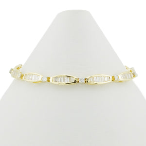 4.00ctw Diamond Accented 7.5" Tennis Bracelet in 14K Yellow Gold - 11.9 Grams