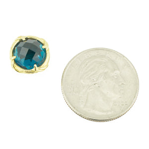 Peter Thomas Roth 9.30ctw Blue Topaz Pendant in 18K Yellow Gold on 18" Cable Chain in 18K Yellow Gold