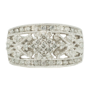 0.50ctw Diamond Fashion Ring in 14K White Gold - Size 5.75