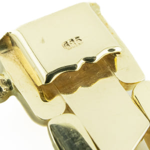 11mm Wide Fashion Gold Chain 7" Bracelet in 14K Two-Tone Gold - 23.4 grams