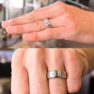 Scott Kay Brushed Palladium Men's 0.42ctw Diamond Accented Wedding Band Ring -Size 9