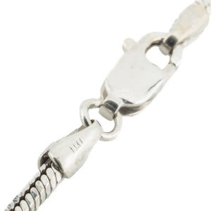 2mm Wide Snake Link 16" Chain in 14K White Gold - 10.6grams