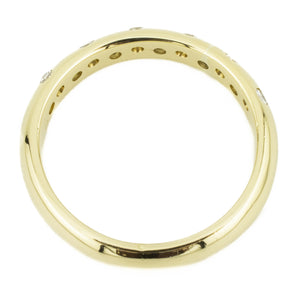 0.18ctw Round Brilliant Diamond Accented Wedding Band Ring in 18K Yellow Gold - Size 6