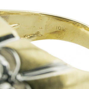 2.00ctw Gent's Diamond Cluster Ring in 10K Two-Tone Gold - Size 9.75