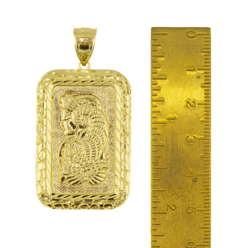 Lady Fortuna Gold Pendant in 10K Yellow Gold - 7.8 Grams