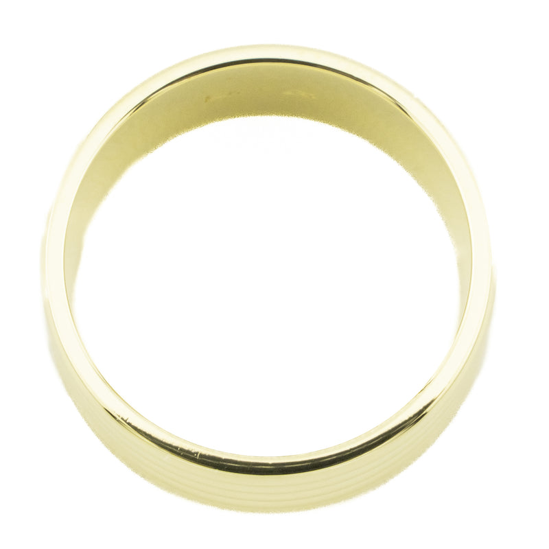 8mm Wide Stack Gold Wedding Band Ring in 14K Yellow Gold - Size 6