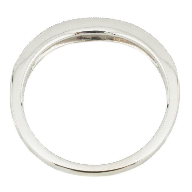 0.25ctw Diamond Accented Wedding Band Ring in 14K White Gold - Size 7