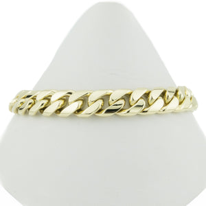 10mm Wide Solid Cuban Link 8.5" Bracelet in 10K Yellow Gold - 55.2 grams