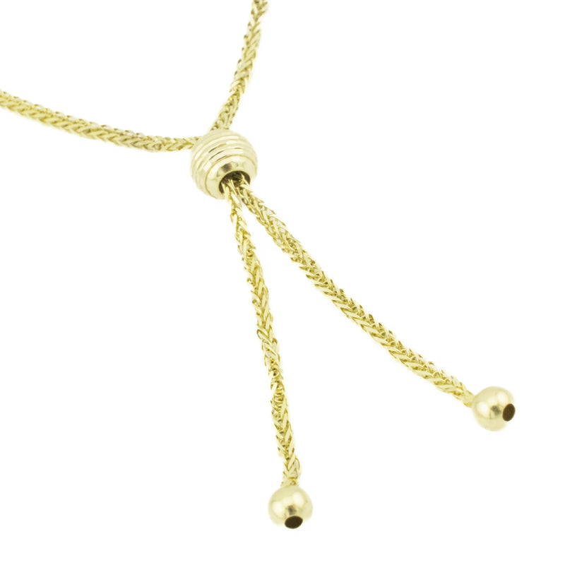 5mm Wide Bolo Beads 10"-4.5" Bracelet in 14K Yellow Gold - 4.7 grams