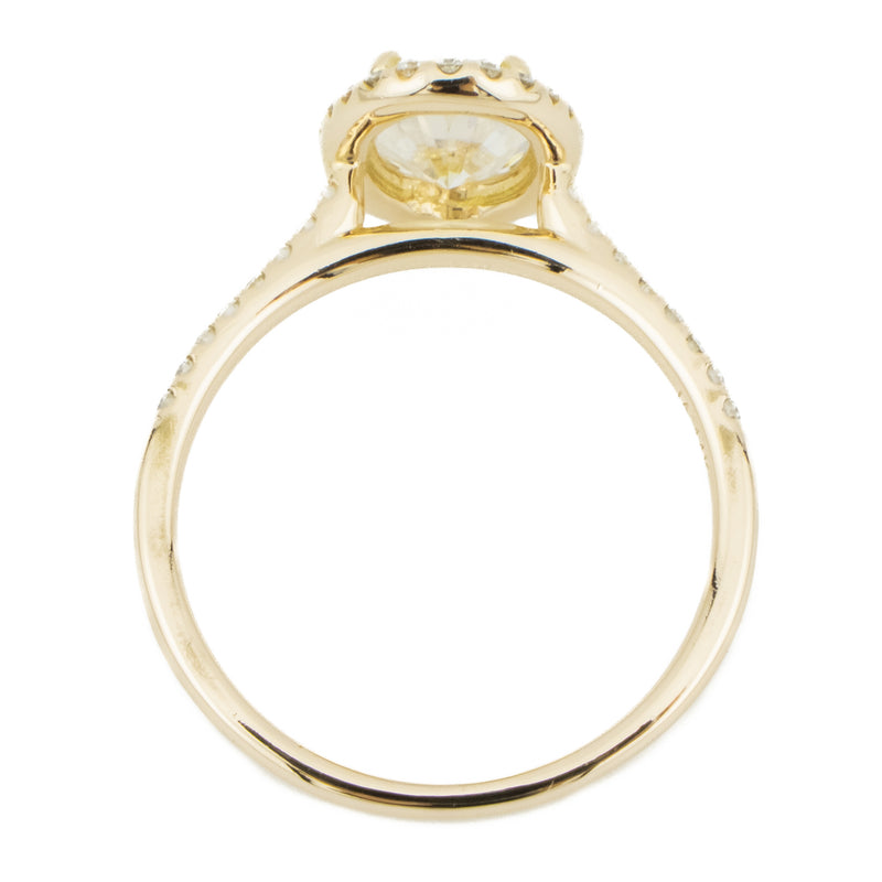 GIA 1.70ct Oval Diamond and Accented Engagement Ring in 14K Rose Gold - Size 8