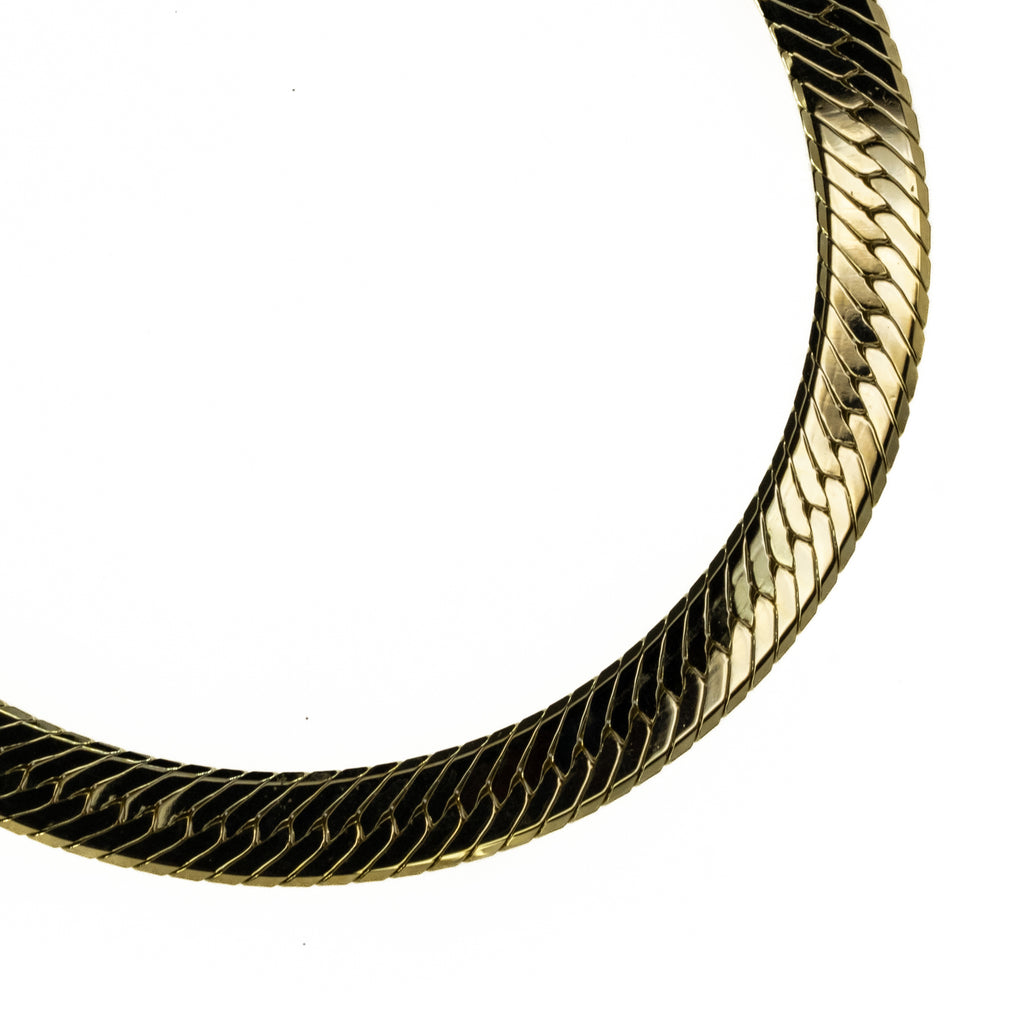 16" Herringbone Chain Necklace in 14K Yellow Gold