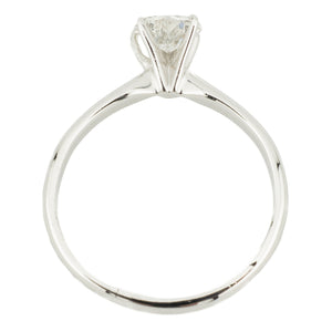 0.56ct Heart Diamond I/I1 Solitaire Engagement Ring in 14K White Gold - Size 7.5