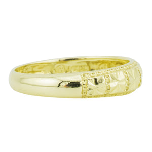 Gold Fancy Band Ring in 14K Yellow Gold - Size 6