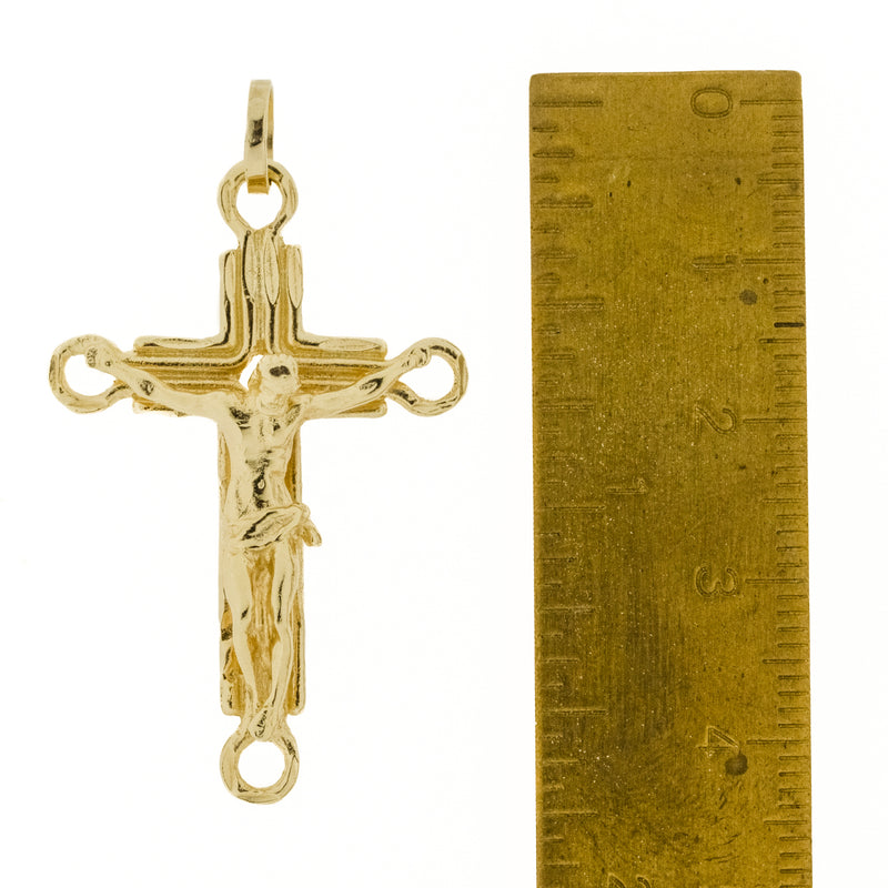 Gold Cross Pendant in 14K Yellow Gold - 6.1 Grams