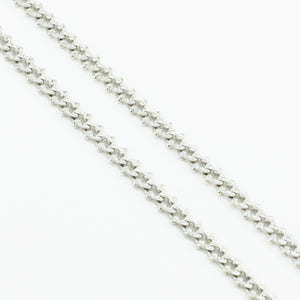 42.5mm Wide Fancy Fashion 18" Gold Chain in 14K White Gold