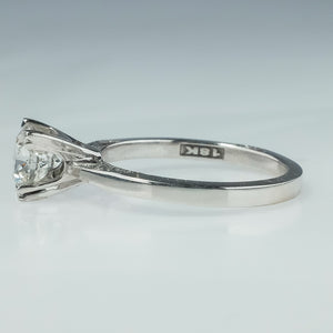 Tacori 1.02ct GIA Diamond SI2/H Side Accented Engagement Ring 18K White Gold