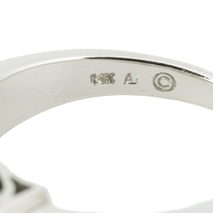 0.80ctw Diamond Cluster Engagement Ring in 14K White Gold -Size 7