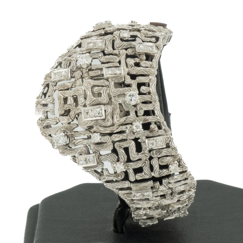 Vintage Omega Genève Diamond Accented Ladies Watch in 14K White Gold