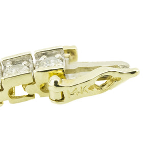 4.00ctw Round Brilliant Diamond 7.25" Tennis Bracelet in 14K Yellow Gold - 15.4 Grams