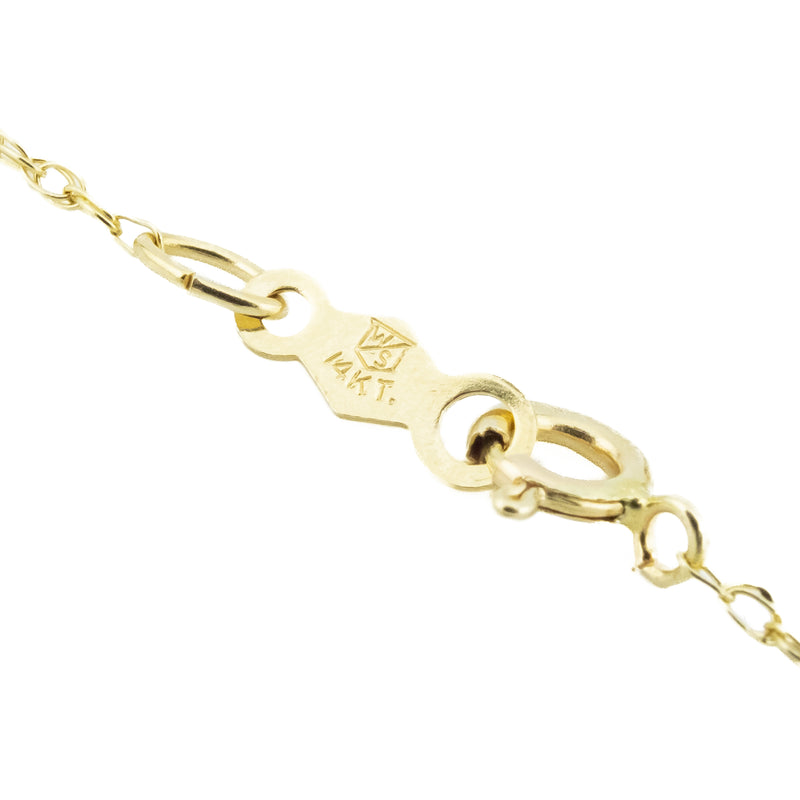 1.99ctw Pear Cut Garnet with Diamond Pendant on 21" Chain in 14K Yellow Gold