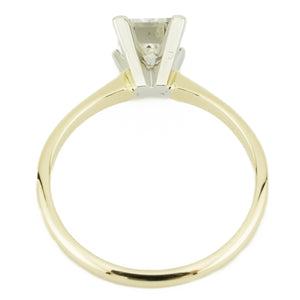 1.00ct J/I1 Princess Diamond Solitaire Engagement Ring in 14K Yellow Gold