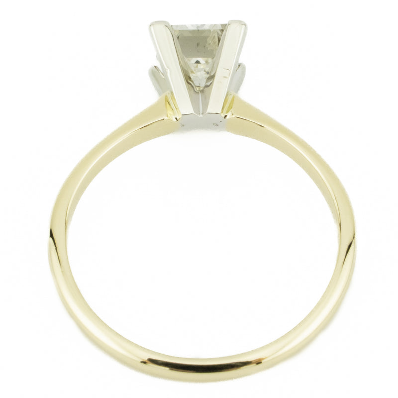 1.00ct J/I1 Princess Diamond Solitaire Engagement Ring in 14K Yellow Gold