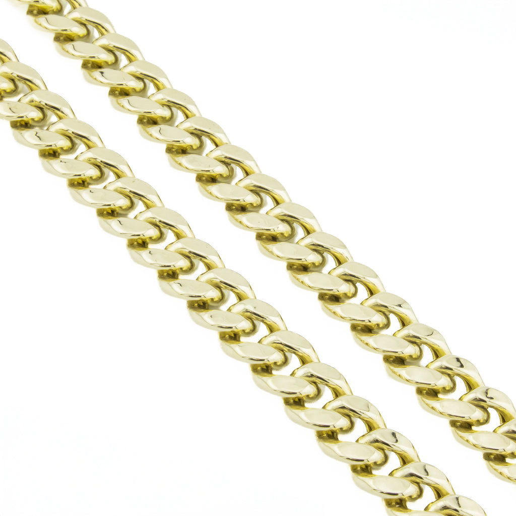 13mm Wide Hollow Curb Link 26" Chain in 10K Yellow Gold - 106.2grams