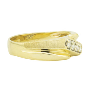 0.25ctw Round Diamond Men's Wedding Band Ring in 14K Yellow Gold -Size 11