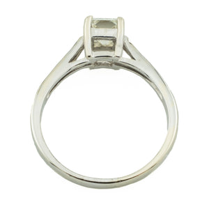 0.71ct Princess Cut Diamond I/SI1 Solitaire Engagement Ring in 14K White Gold - Size 6.25