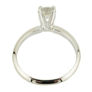 0.75ct Round Diamond L/I1 Solitaire Engagement Ring in 14K White Gold