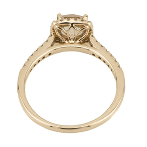 1.65ctw Cushion Morganite w/ Diamond Accents Gemstone Ring in 10K Rose Gold - Size 6.75