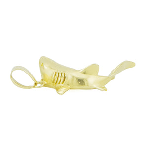Gold Shark Pendant in 14K Yellow Gold - 13 Grams