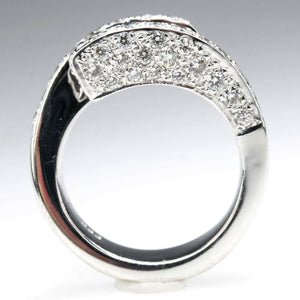1.21ct Round VS2/G Diamond Bypass Statement Ring in 14K White Gold