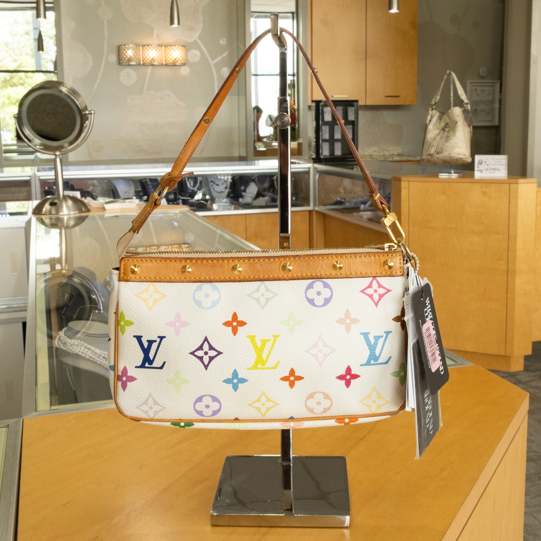 Vintage Louis Vuitton White Multi Pochette Version 2 - 2003 – Oaks