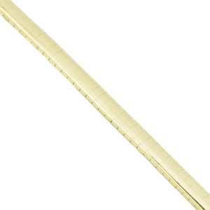 4mm Wide Gold Omega 7" Bracelet in 14K Yellow Gold - 11.1grams