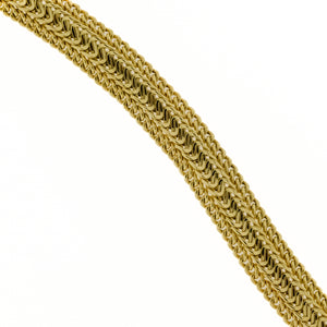 12mm Wide Gold Fashion Bracelet 7.5" in 14K Yellow Gold