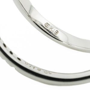 Mikimoto 0.25ctw Diamond Criss Cross Ring in 18K White Gold - Size 5