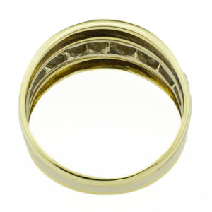 Gold Twist Ring in 14K Two Tone Gold - Size 8