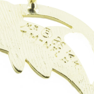 Miami Dolphins Pendant Charm in 14K Yellow Gold - 1.9 grams