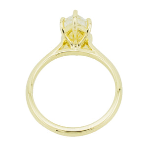 IGI Lab 2.03ct Marquise G/VVS2 Diamond Solitaire Engagement Ring in 14K Yellow Gold - Size 7