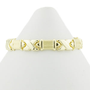 8mm Wide Fashion Gold Chain 7" Bracelet in 14K Yellow Gold - 13.5 grams