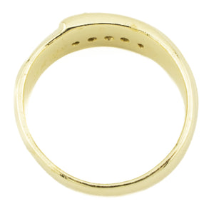 0.20ctw Men's Diamond Accented Wedding Band in 14K Yellow Gold - Size 8.25