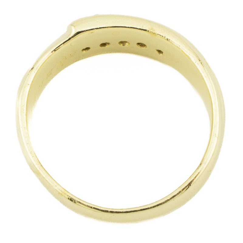 0.20ctw Men's Diamond Accented Wedding Band in 14K Yellow Gold - Size 8.25