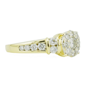 1.00ctw Diamond Cluster Lady's Ring in 14K Yellow Gold - Size 6