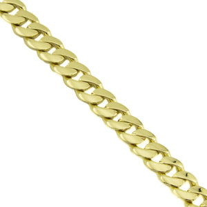 10mm Wide Curb Chain Link 8" Bracelet in 10K Yellow Gold - 41.1 Grams