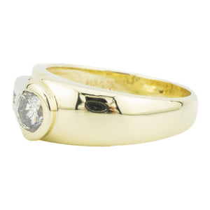 0.83ctw Round Diamond w/ Accents Gent's Ring in 14K Yellow Gold - Size 11