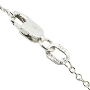 1.06ctw Princess Cut Diamond Solitaire 16" Necklace in 14K White Gold